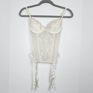 Victoria's Secret Floral Lace Bra Corset Lingerie Top Size 34B
